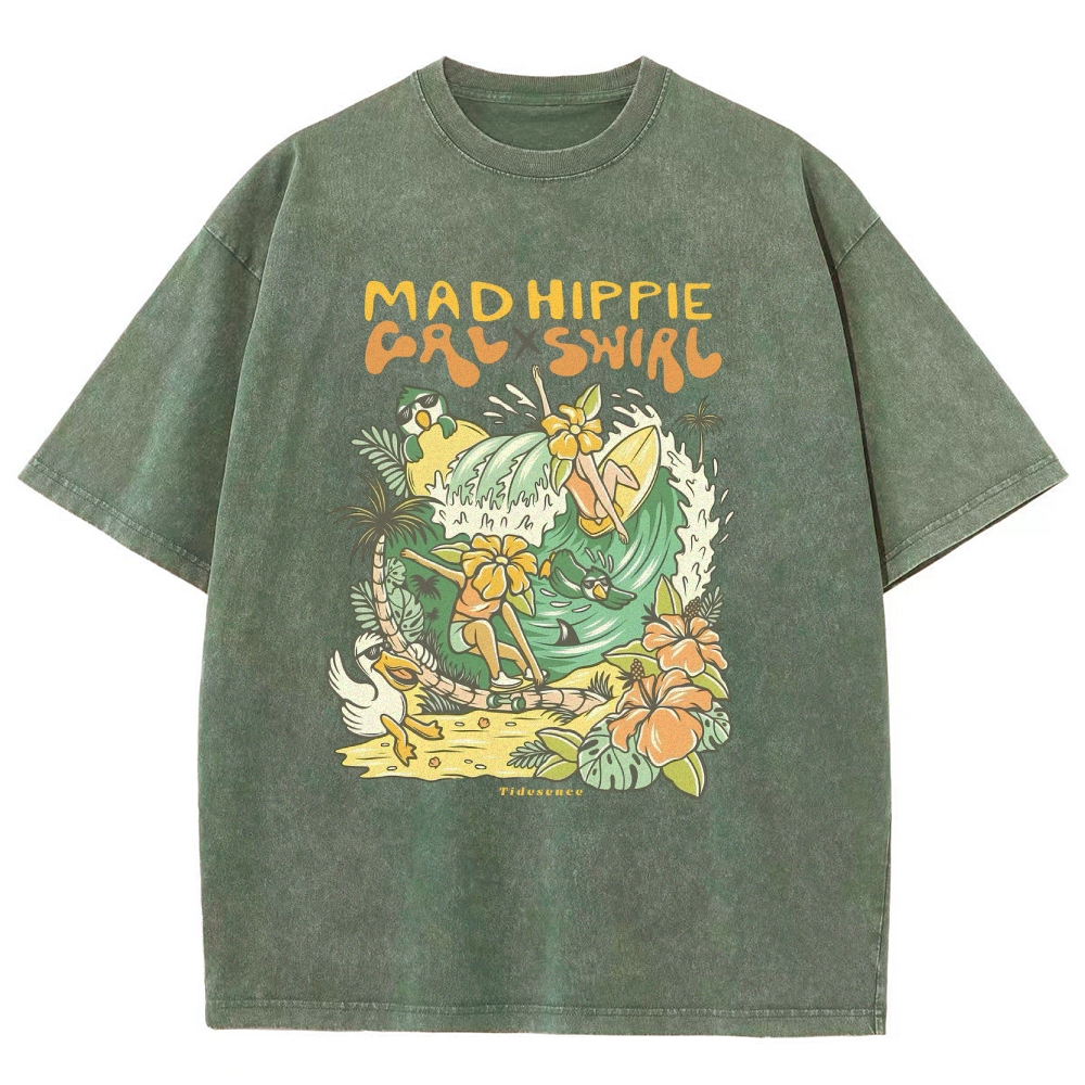 Washed Tee | Unisex Adventure Surf Short Sleeve | TIDESENCE
