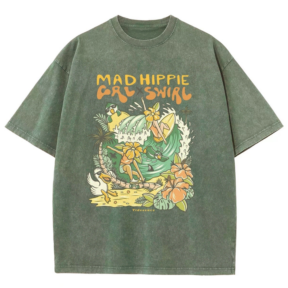 Washed Tee | Unisex Adventure Surf Short Sleeve | TIDESENCE