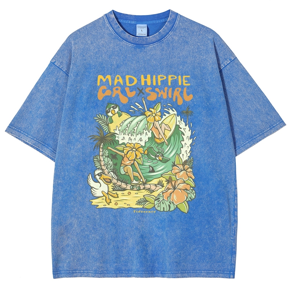 Washed Tee | Unisex Adventure Surf Short Sleeve | TIDESENCE