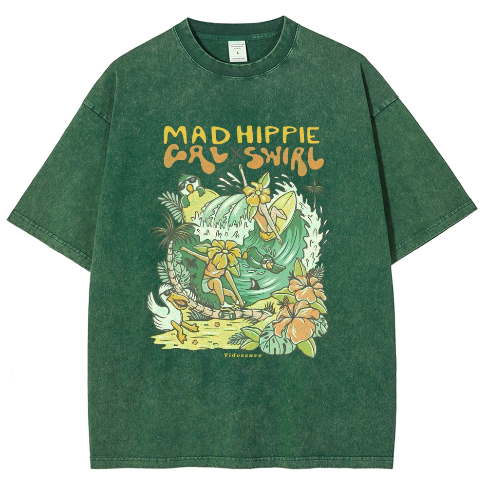 Washed Tee | Unisex Adventure Surf Short Sleeve | TIDESENCE