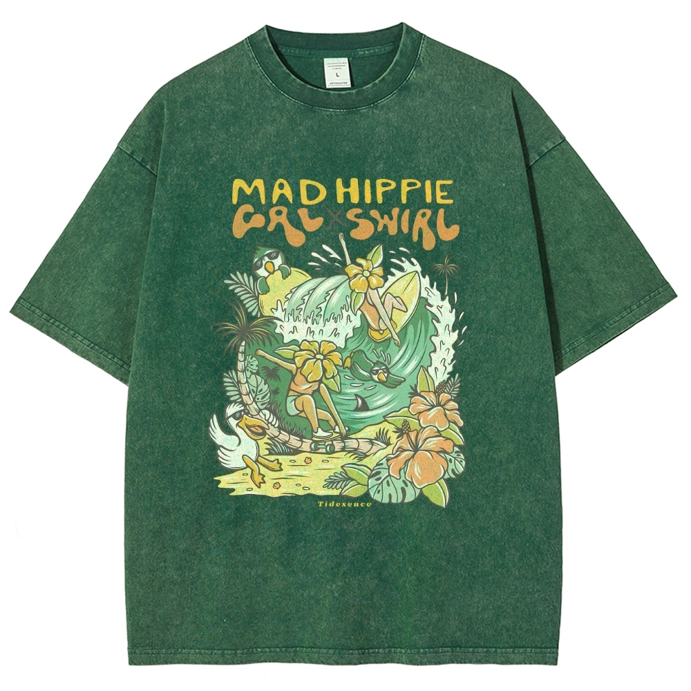 Washed Tee | Unisex Adventure Surf Short Sleeve | TIDESENCE