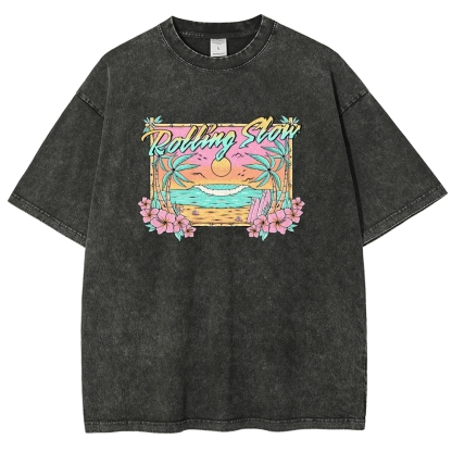 Washed T-Shirt | Landscape Unisex Fit | TIDESENCE