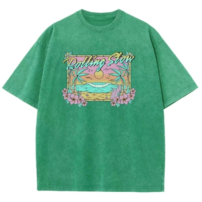 Washed T-Shirt | Landscape Unisex Fit | TIDESENCE