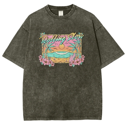 Washed T-Shirt | Landscape Unisex Fit | TIDESENCE
