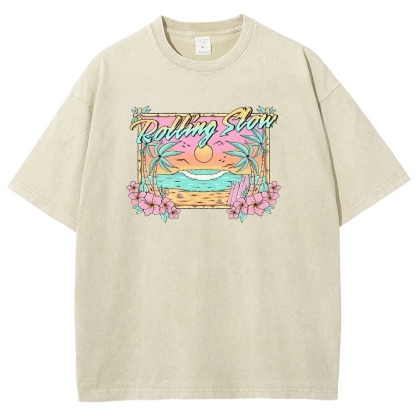 Washed T-Shirt | Landscape Unisex Fit | TIDESENCE