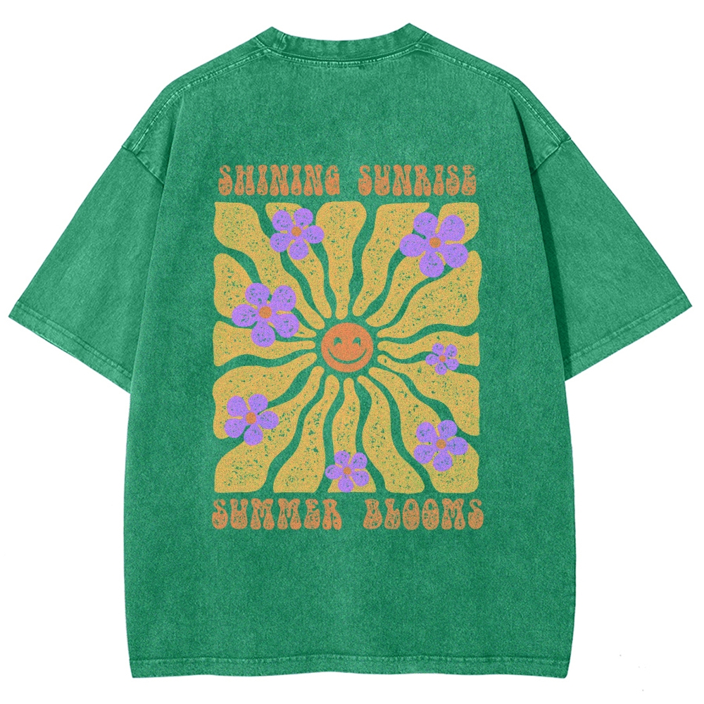 Washed T-Shirt | Hippie Sun Unisex Fit | TIDESENCE