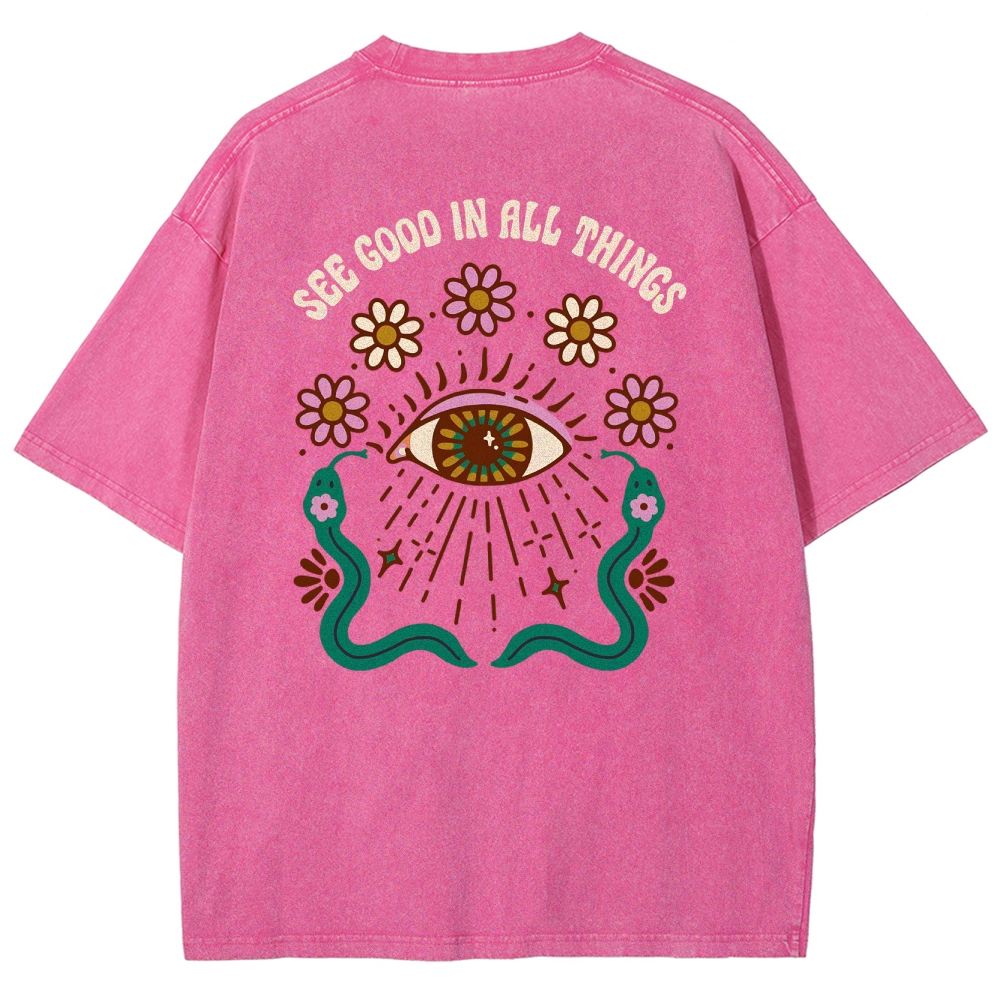 Washed T-Shirt | See Good In All Things | TIDESENCE