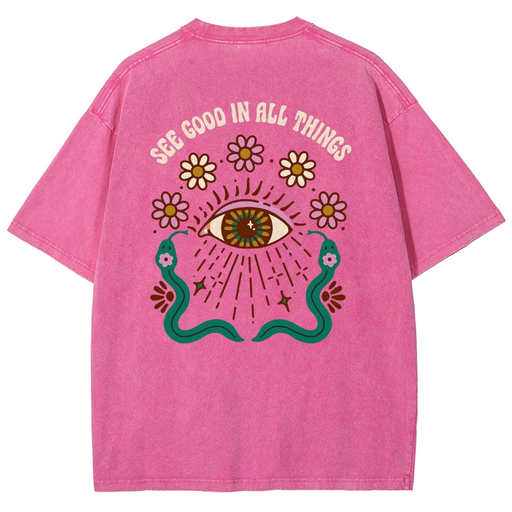 Washed T-Shirt | See Good In All Things | TIDESENCE