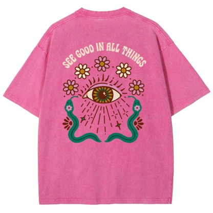 Washed T-Shirt | See Good In All Things | TIDESENCE