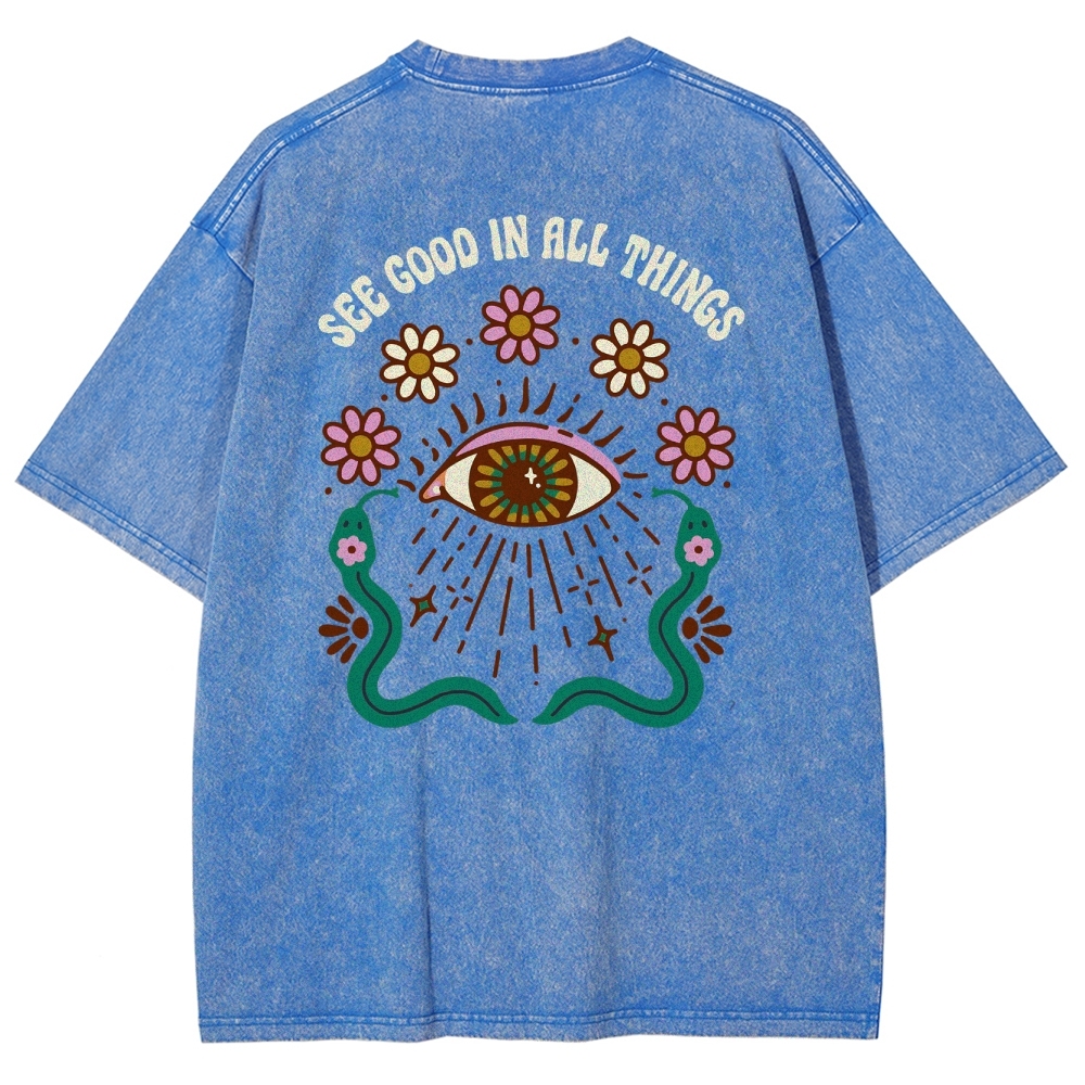 Washed T-Shirt | See Good In All Things | TIDESENCE