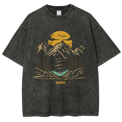 Washed T-Shirt | Forest Nature Is More Friendly Unisex Fit TEE | TIDESNECE