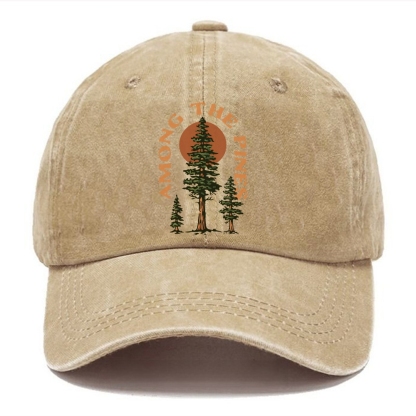 Baseball Cap | Forest Among The Pines Vintage Washed Cap | TIDESENCE