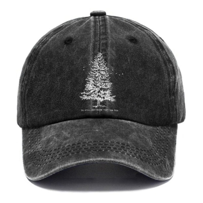 Baseball Cap | Forest Tree Vintage Casual Washed Cap | TIDESENCE