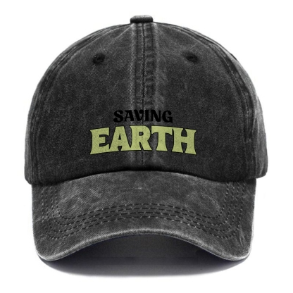Baseball Cap | Saving Earth Vintage Casual Washed Cap | TIDESENCE