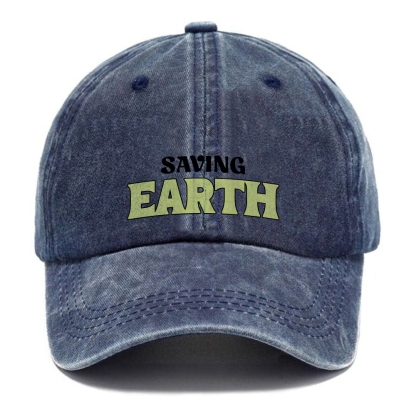 Baseball Cap | Saving Earth Vintage Casual Washed Cap | TIDESENCE