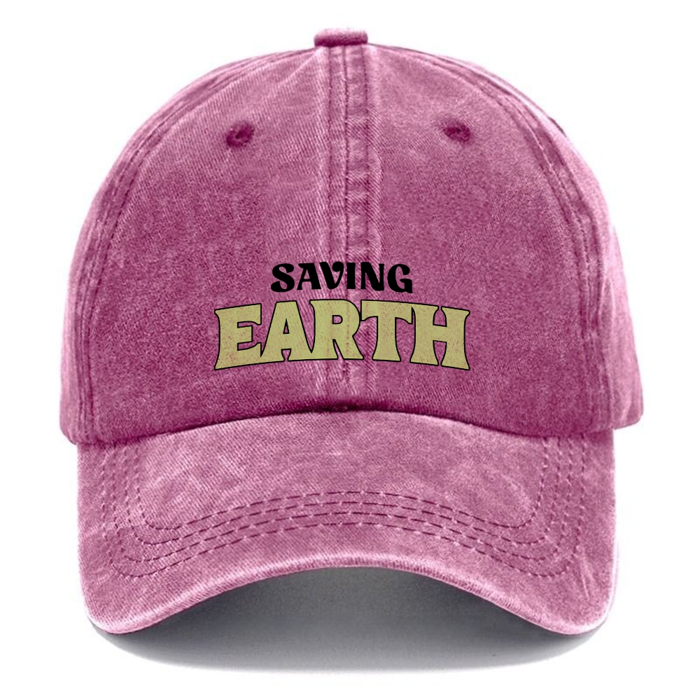 Baseball Cap | Saving Earth Vintage Casual Washed Cap | TIDESENCE