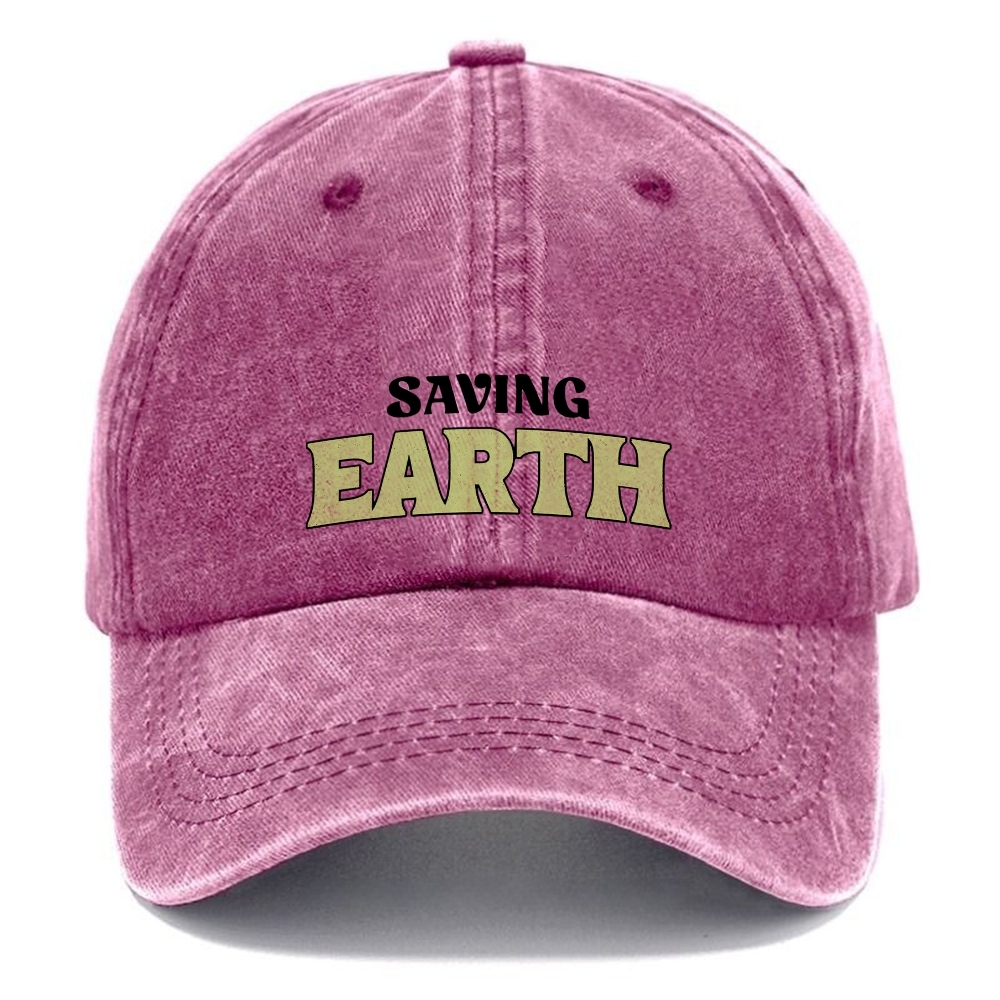 Baseball Cap | Saving Earth Vintage Casual Washed Cap | TIDESENCE