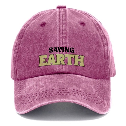 Baseball Cap | Saving Earth Vintage Casual Washed Cap | TIDESENCE
