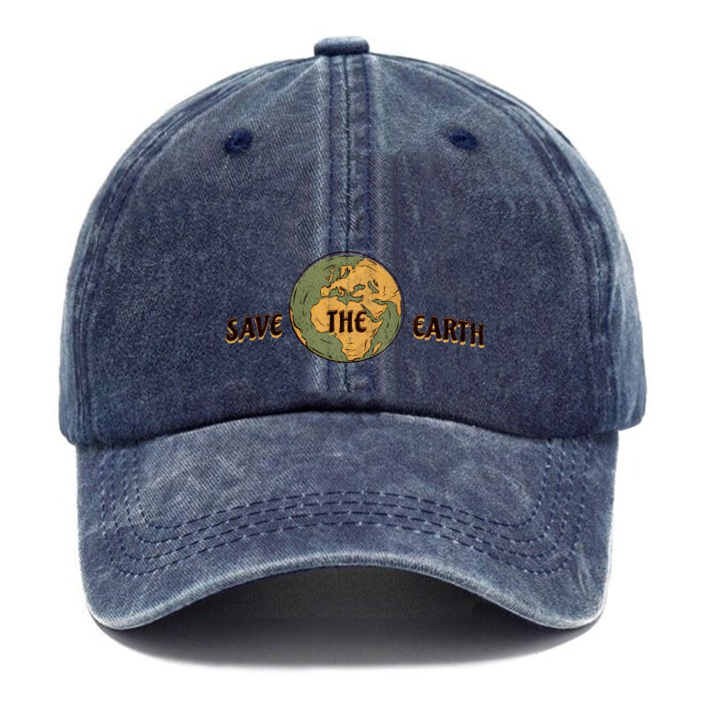 Baseball Cap | Save Our Earth Unisex Vintage Washed Cap | TIDESENCE
