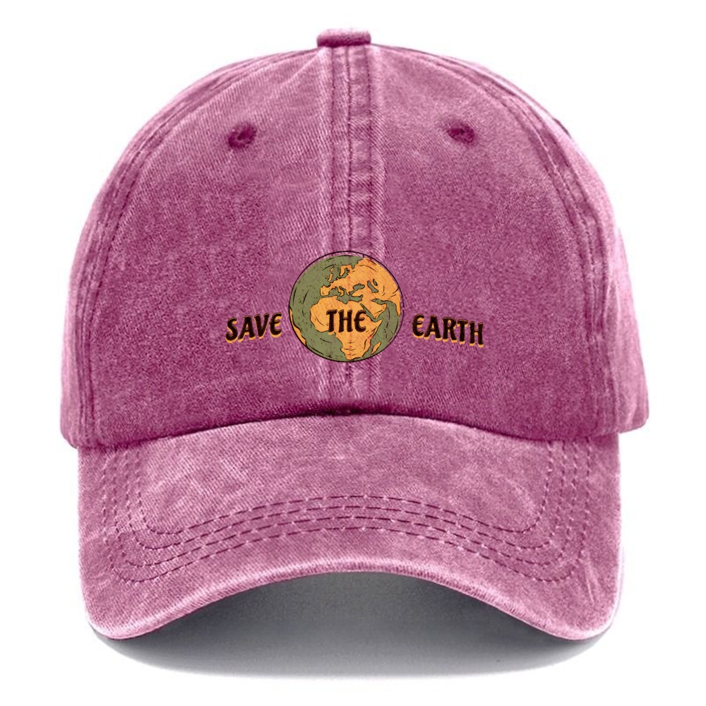 Baseball Cap | Save Our Earth Unisex Vintage Washed Cap | TIDESENCE