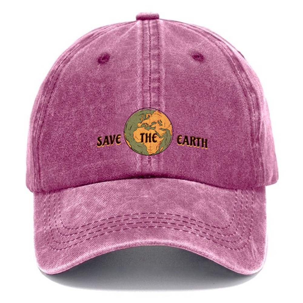 Baseball Cap | Save Our Earth Unisex Vintage Washed Cap | TIDESENCE