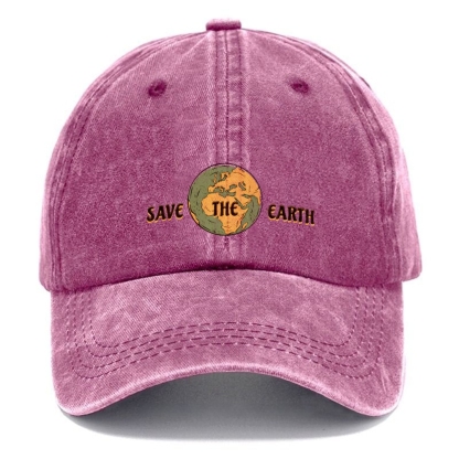 Baseball Cap | Save Our Earth Unisex Vintage Washed Cap | TIDESENCE