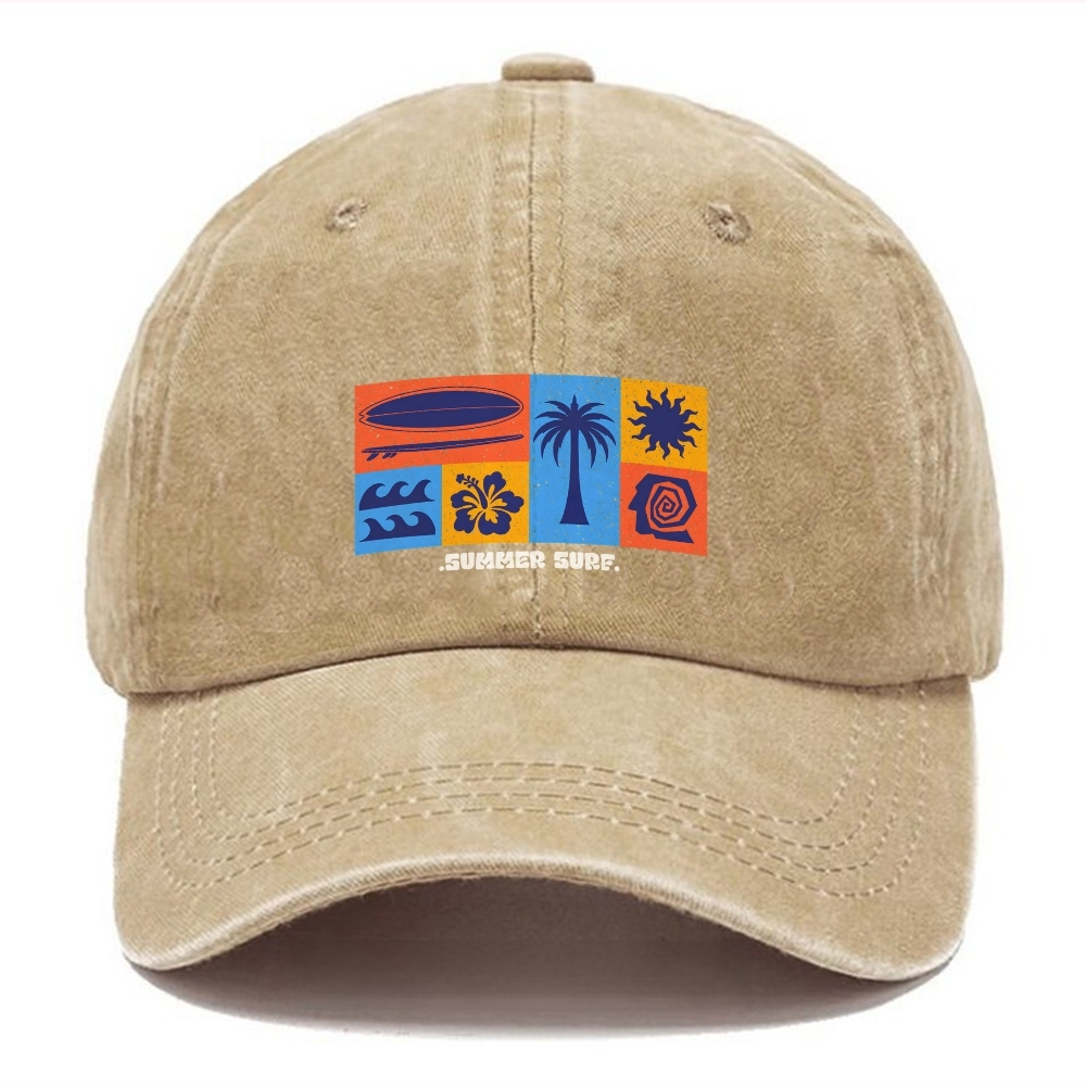 Baseball Cap | Summer Surf Unisex Vintage Washed Cap | TIDESENCE
