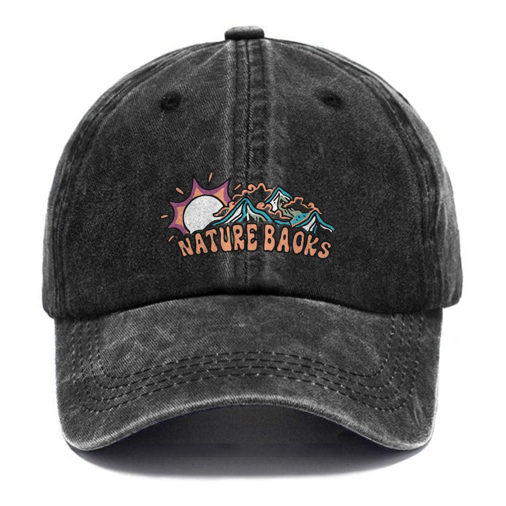Baseball Cap | Nature Baoks Unisex Vintage Casual Washed Cap | TIDESENCE
