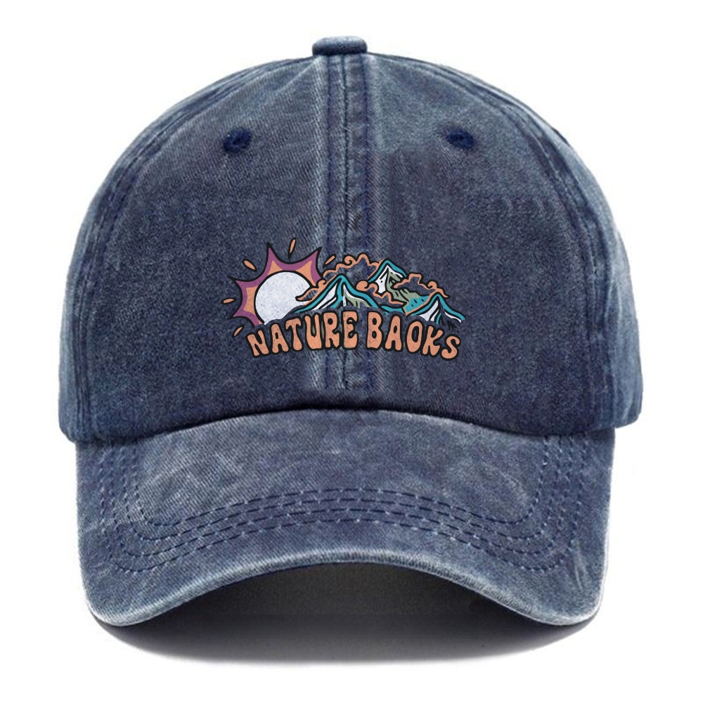 Baseball Cap | Nature Baoks Unisex Vintage Casual Washed Cap | TIDESENCE