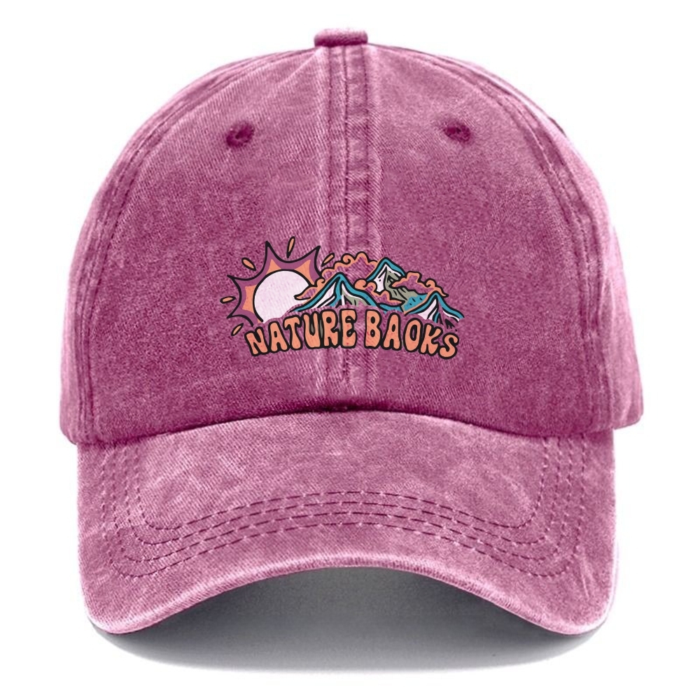 Baseball Cap | Nature Baoks Unisex Vintage Casual Washed Cap | TIDESENCE