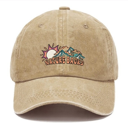 Baseball Cap | Nature Baoks Unisex Vintage Casual Washed Cap | TIDESENCE