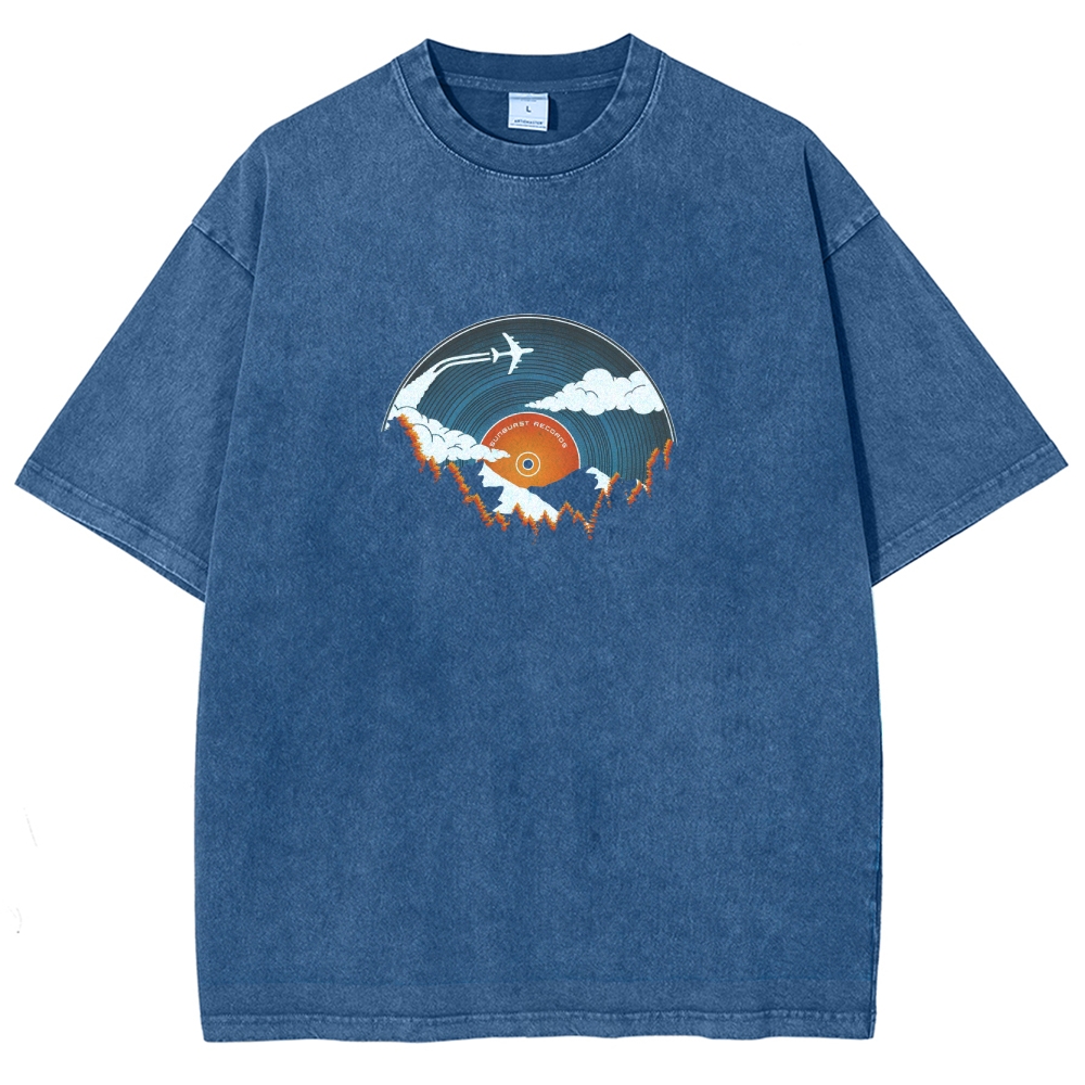 Washed T-Shirt | Landscape Unisex Fit Super Soft | TIDESENCE