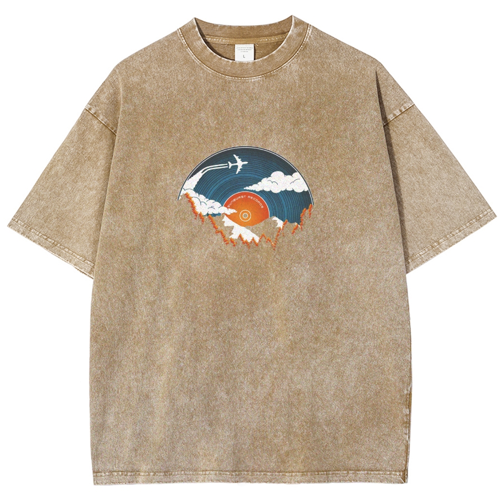 Washed T-Shirt | Landscape Unisex Fit Super Soft | TIDESENCE