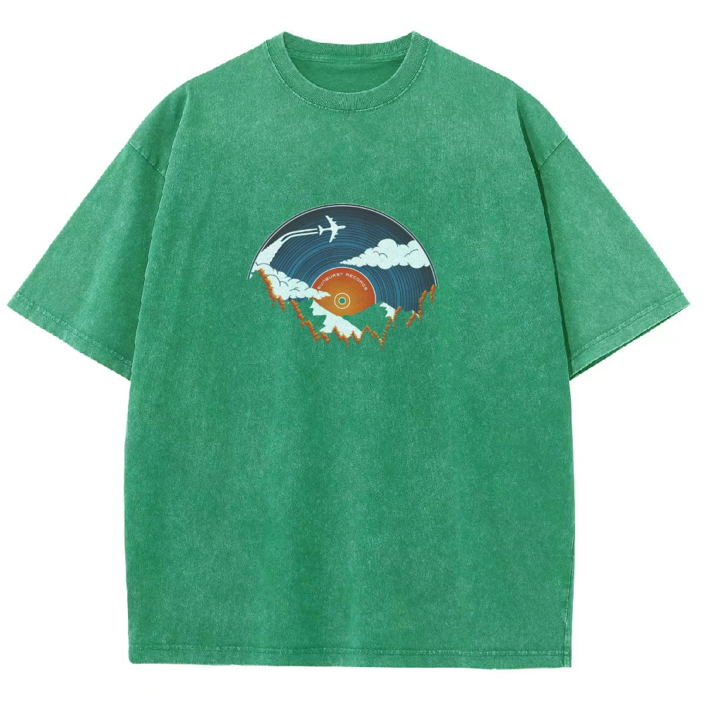 Washed T-Shirt | Landscape Unisex Fit Super Soft | TIDESENCE