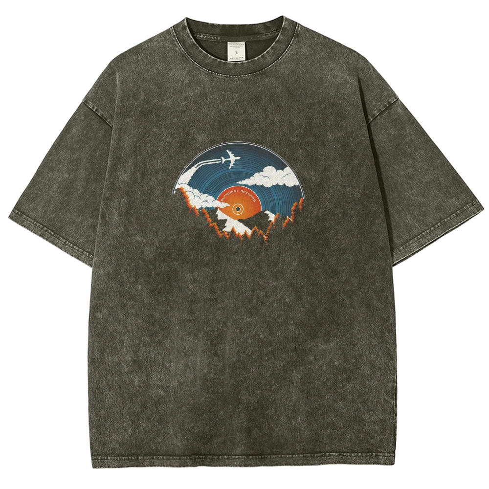 Washed T-Shirt | Landscape Unisex Fit Super Soft | TIDESENCE