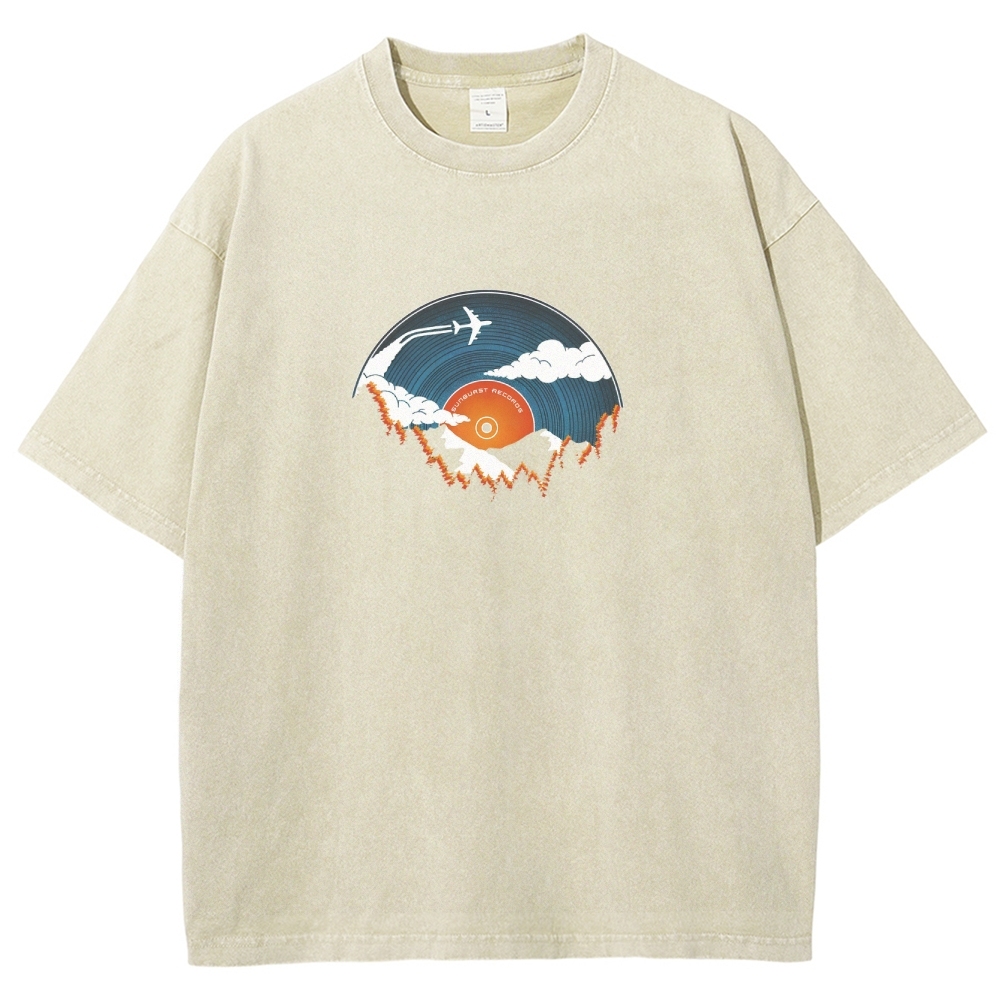 Washed T-Shirt | Landscape Unisex Fit Super Soft | TIDESENCE