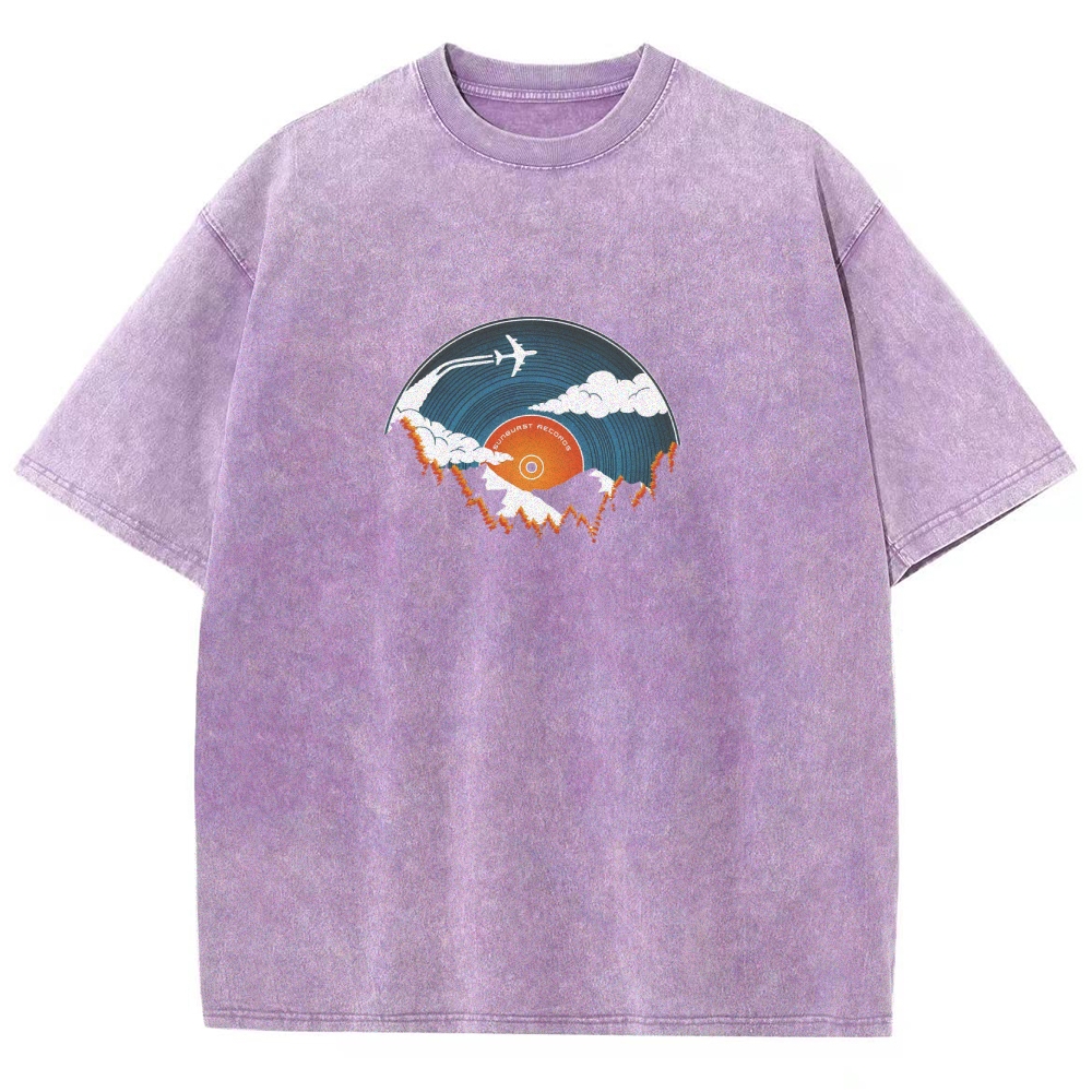 Washed T-Shirt | Landscape Unisex Fit Super Soft | TIDESENCE