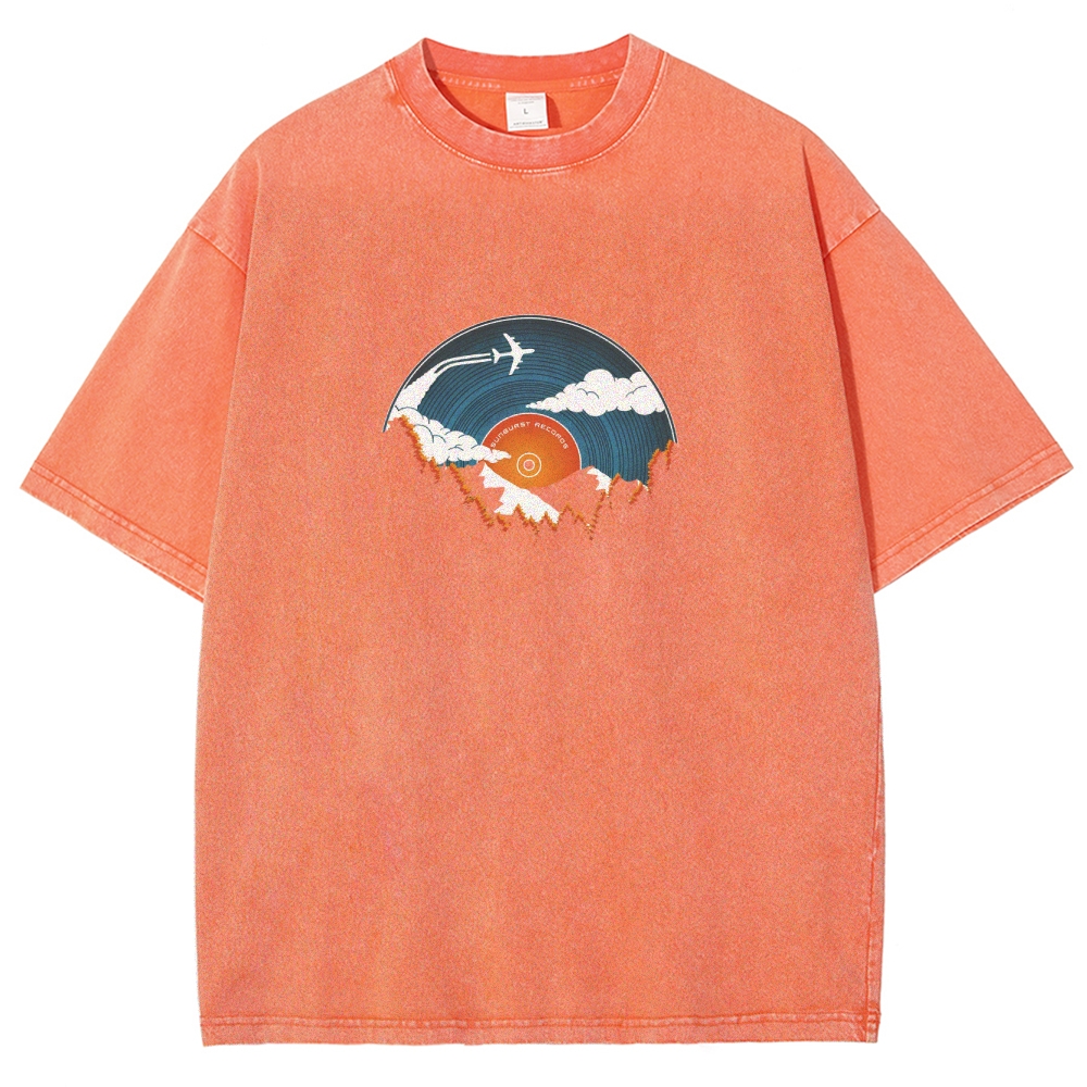 Washed T-Shirt | Landscape Unisex Fit Super Soft | TIDESENCE