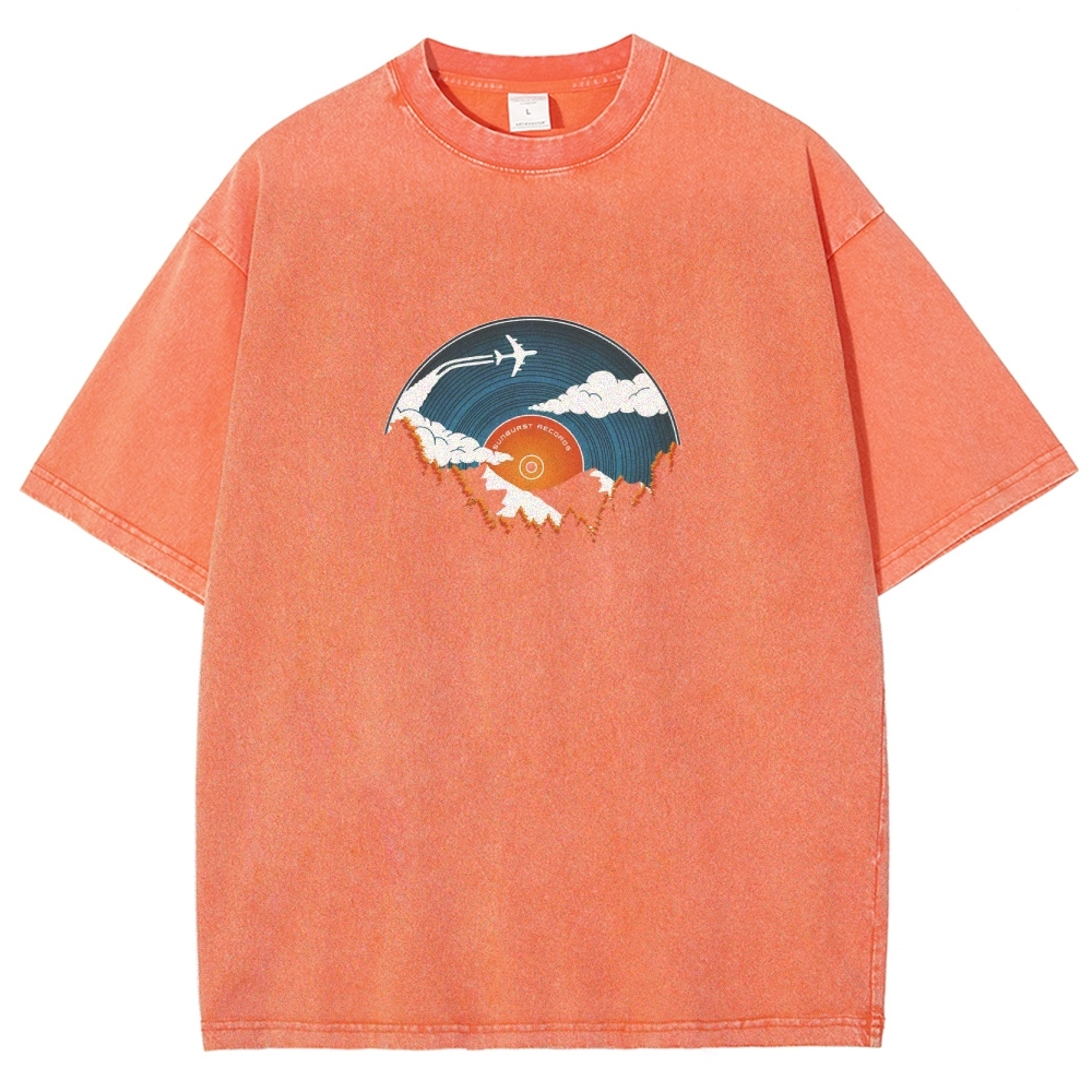 Washed T-Shirt | Landscape Unisex Fit Super Soft | TIDESENCE