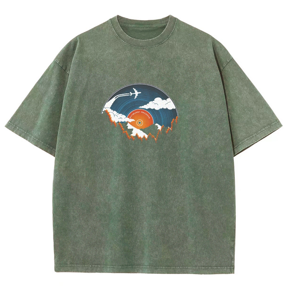Washed T-Shirt | Landscape Unisex Fit Super Soft | TIDESENCE