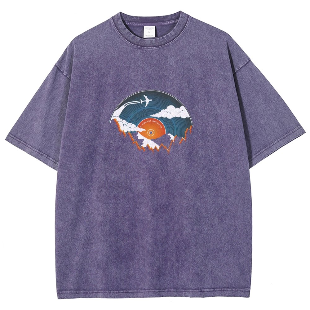 Washed T-Shirt | Landscape Unisex Fit Super Soft | TIDESENCE