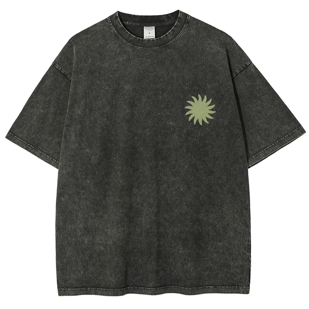 Washed T-Shirt | Hippie Sun Unisex Things That Bring You Joy | TIDESENCE