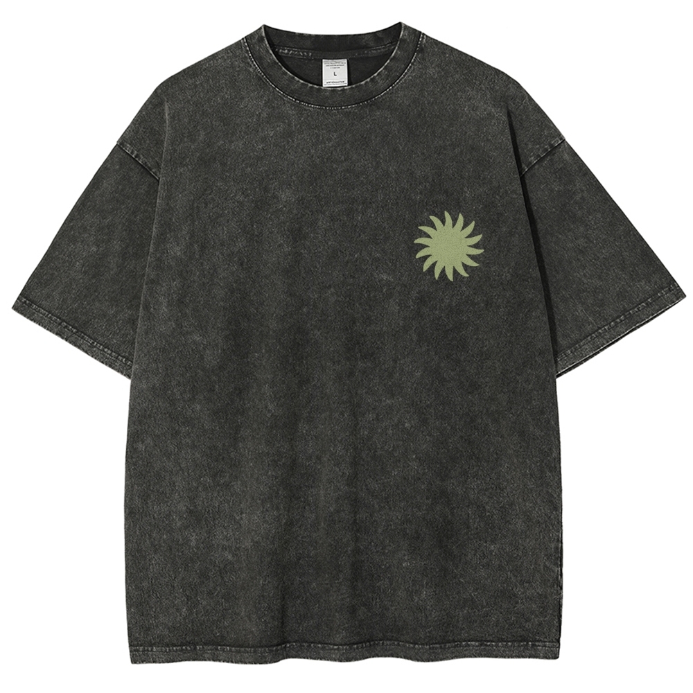 Washed T-Shirt | Hippie Sun Unisex Things That Bring You Joy | TIDESENCE