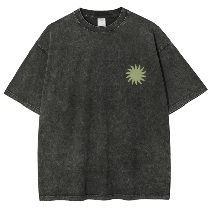 Washed T-Shirt | Hippie Sun Unisex Things That Bring You Joy | TIDESENCE
