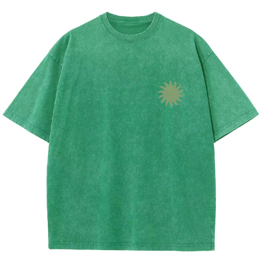 Washed T-Shirt | Hippie Sun Unisex Things That Bring You Joy | TIDESENCE