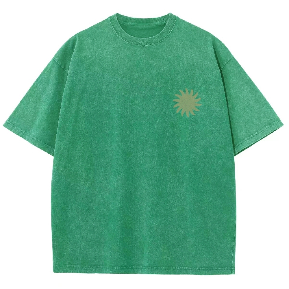 Washed T-Shirt | Hippie Sun Unisex Things That Bring You Joy | TIDESENCE