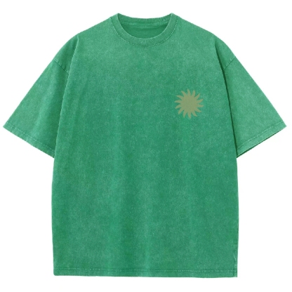 Washed T-Shirt | Hippie Sun Unisex Things That Bring You Joy | TIDESENCE