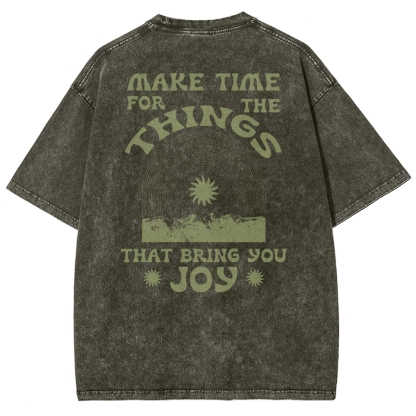 Washed T-Shirt | Hippie Sun Unisex Things That Bring You Joy | TIDESENCE