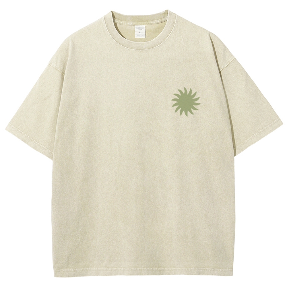 Washed T-Shirt | Hippie Sun Unisex Things That Bring You Joy | TIDESENCE