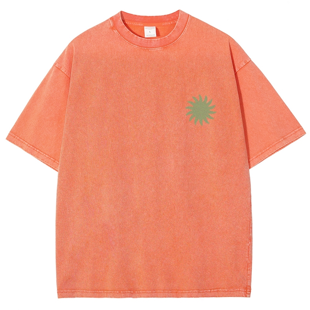 Washed T-Shirt | Hippie Sun Unisex Things That Bring You Joy | TIDESENCE